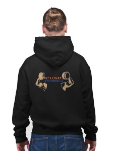 Push Yourself printed artswear black hoodies for winter casual wear specially for Men