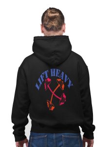 Lift Heavy printed artswear black hoodies for winter casual wear specially for Men