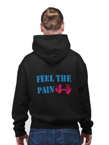 Feel The Pain printed artswear black hoodies for winter casual wear specially for Men