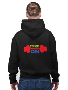 Gym Mood On printed artswear black hoodies for winter casual wear specially for Men