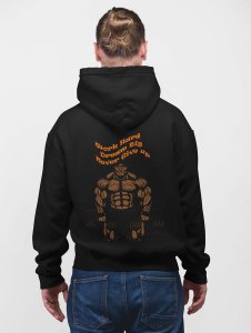 Work Hard (BG Brown)printed artswear black hoodies for winter casual wear specially for Men
