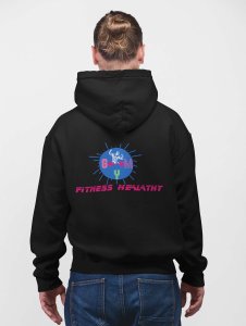 Gym, Fitness Health printed artswear black hoodies for winter casual wear specially for Men