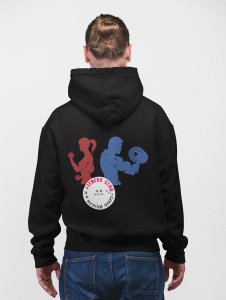 Good Health On, Fitness Club, No Pain printed artswear black hoodies for winter casual wear specially for Men