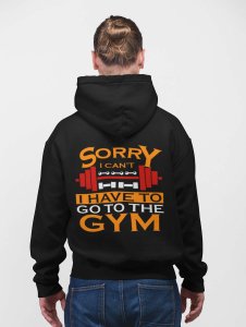 Sorry I Can't (BG Yellow and Red)printed artswear black hoodies for winter casual wear specially for Men