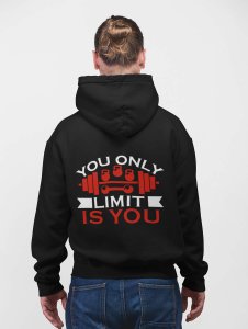 Your Only Limit printed artswear black hoodies for winter casual wear specially for Men