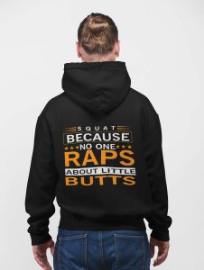 Squat Because No One printed artswear black hoodies for winter casual wear specially for Men