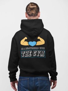 In A Relationship printed activewear black hoodies for winter casual wear specially for Men