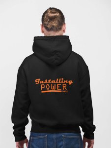 Installing Power 100% printed artswear black hoodies for winter casual wear specially for Men