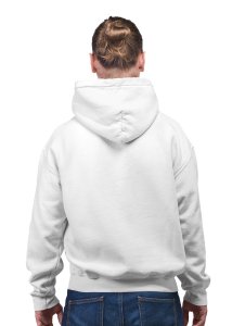 Gym Addict Red And Blue Text printed artswear white hoodies for winter casual wear specially for Men