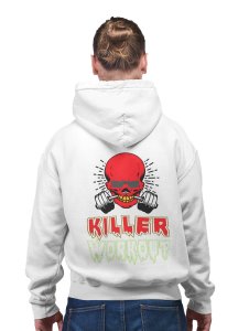 Killer Workout printed artswear white hoodies for winter casual wear specially for Men