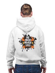 The Iron Never Lies printed artswear white hoodies for winter casual wear specially for Men