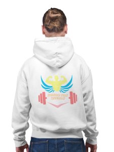Stronger Than Yesterday  printed artswear white hoodies for winter casual wear specially for Men