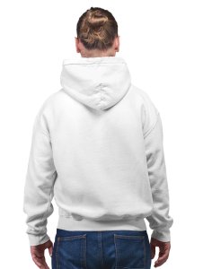 Just keep working out printed artswear white hoodies for winter casual wear specially for Men