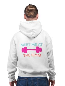 Meet Me At The Bar,(Pink, Orange &Blue) printed artswear white hoodies for winter casual wear specially for Men