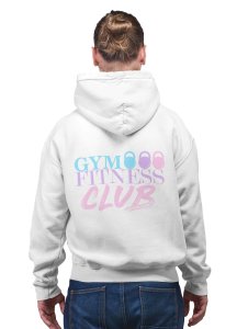 Gym, fitness, club (White, Violet, Pink) printed artswear white hoodies for winter casual wear specially for Men