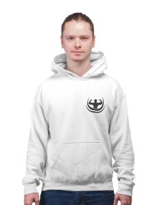 Fight Like a Hero (BG Brown) printed activewear white hoodies for winter casual wear specially for Men