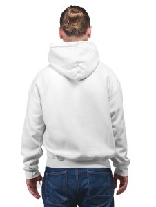 STRONG Text printed activewear white hoodies for winter casual wear specially for Men