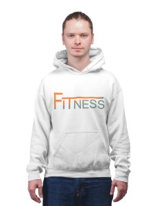 Fitness, (Orange and Grey) printed activewear white hoodies for winter casual wear specially for Men