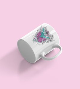 3 Roses With Branches-Printed Coffee Mugs