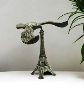 Perfectly designed metal Eiffel Tower resin with balanced eagle showpiece/ showcase for home and office decor