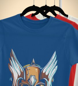 Viking cat -round crew neck cotton tshirts for men