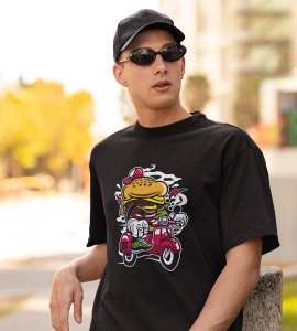 Rider Burger -round crew neck cotton tshirts for men