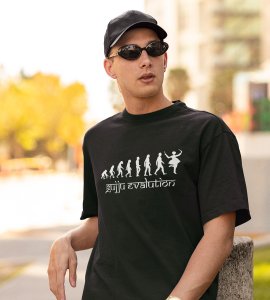 Gujju evaluation printed unisex adults round neck cotton half-sleeve green tshirt specially for Navratri festival/ Durga puja