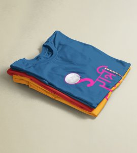 Noh ratri printed unisex adults round neck cotton half-sleeve blue tshirt specially for Navratri festival/ Durga puja