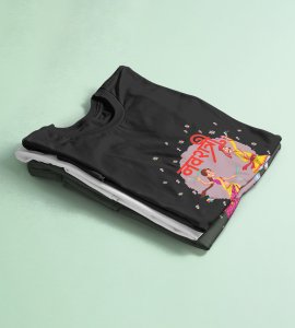 Navratri printed unisex adults round neck cotton half-sleeve green tshirt specially for Navratri festival/ Durga puja