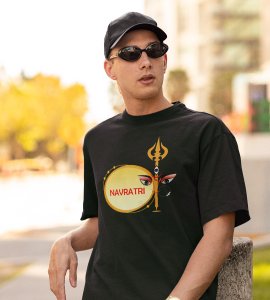 Ram and Ravan printed unisex adults round neck cotton half-sleeve green tshirt specially for Navratri festival/ Durga puja