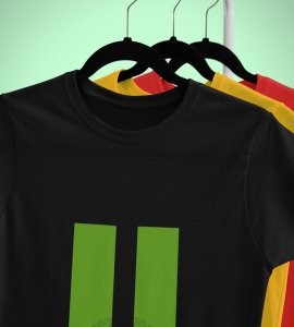 Go green diwali printed diwali themed unisex round neck blended black t-shirt specially for diwali festival