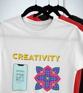 Creativity text printed diwali themed unisex round neck blended green t-shirt specially for diwali festival