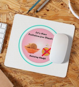 Green Diwali, Chakli Delight Mouse Pad - Celebrate with Care