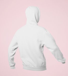 Saraswati yantra printed diwali themed unisex round neck blended WHITE Hoodie specially for diwali festival