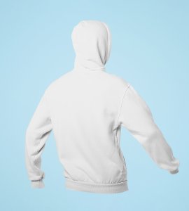 Peacock rangoli printed diwali themed White Hoodie specially for diwali festival