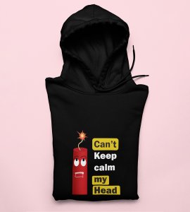 Baby cracker printed diwali themed black Hoodie specially for diwali festival