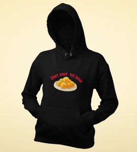 Diet gayi tel lene printed diwali themed black Hoodie specially for diwali festival