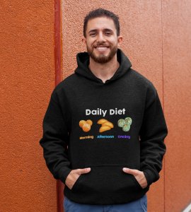 Daily diet printed diwali themed black Hoodie specially for diwali festival