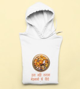 Haat nahi lagaga text printed diwali themed White Hoodie specially for diwali festival