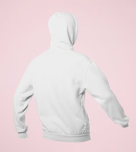 Diwali (three diyas) printed diwali themed White Hoodie specially for diwali festival