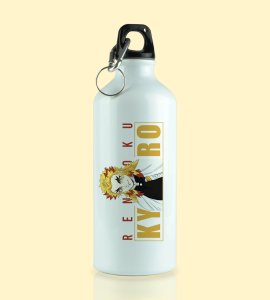 Ignite Your Thirst: Kyojuro Rengoku Illustrated Sipper Bottle