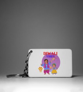Diwali Vibes Keychain - Cherishing Father-Daughter Moments(Pack Of 2)