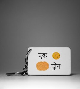 Diwali Snack Delight Keychain - 1 Ladoo & 2 Chakli, A Perfect Combo(Pack Of 2)
