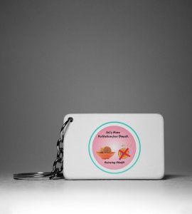 Green Diwali, Chakli Delight Keychain - Celebrate with Care(Pack Of 2)