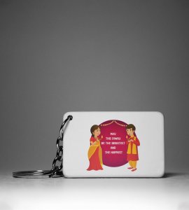 Family Bond Diwali Keychain - Brightest and Happiest Wishes(Pack Of 2)