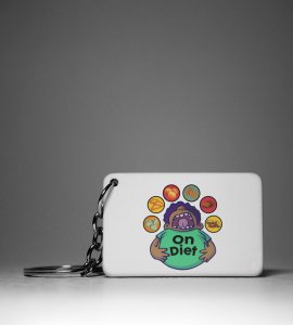 Diwali Sweet Temptations Keychain - 'Diet Gayi Tel Lene(Pack Of 2)