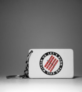 Burn the Evil Within Us Keychain - Inspire Positive Change(Pack Of 2)