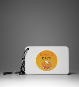 Diwali Days and Sweets Keychain - Celebrating the Festival's Essence(Pack Of 2)