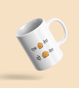 Diwali Sweets Fun Coffee Mug - 'Ek Tera, 2 Mera' Ladoo Celebration
