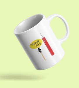 Diwali Cracker Fun Coffee Mug - 'Teri Mujhse Fatthi Hai' Moment